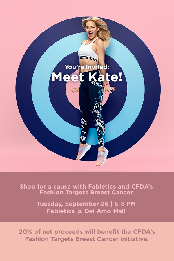 Kate Hudson unveils CFDA and Fabletics' Fashion Targets Breast