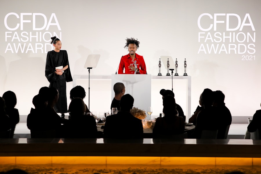 Watch Theophilio's Edvin Thompson Win American Emerging Designer of the